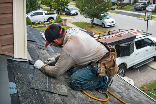 Professional Emergency Roof Repair technician working in Thurmond, NC